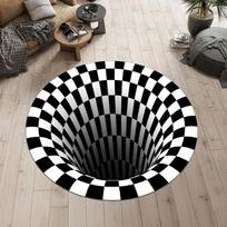 3D sūkurio apvalus kilimas optinė iliuzija grindų svetainės miegamojo dekoras kilimas 40x40cm
