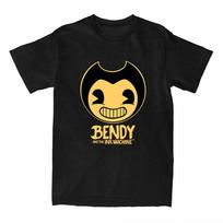 Žaidimas Bendy and The Ink Machine Marškinėliai Trumpomis Rankovėmis Laisvi Medvilniniai Unisex Marškinėliai Su Animacinio Herojaus Grafiniu Spaudiniu Marškinėliai S juoda