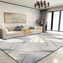 Modernus auksinių geometrinių raštų kilimas svetainei, didelio ploto dekoravimui, namų kilimai miegamajam, minkštas, neslystantis, 200x300, svetainės sofos kilimėlis 60*90cm gray