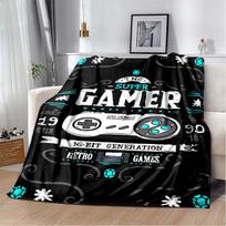 Gaming Flannel Blanket Gamer Gamepad Throw Blanket 3D Print Ultra Soft Home Decor Comfortable Bedding For Sofa Bed Couch Travel 100x150cm