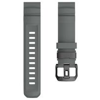 QuickFit 22mm 26mm Strap for Garmin Fenix 8 E Silicone Band for Garmin Fenix 7 7X 5Plus 6XPro Enduro 2 Bracelet Watchband 22mm tamsiai pilka spalva