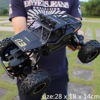 Nauja 1:12 4WD RC Car 2.4G Radio Control Automobilis Buggy Off-Road Nuotolinio valdymo pultas Automobiliai Sunkvežimiai Berniukai Žaislai vaikams 28cm juoda