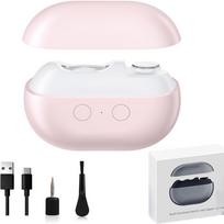 Electric Nail Clipper Automatic Fingernail Trimmer Polisher Clip Storage with LED Light Rechargeable Electric Nails Cutter rožinė