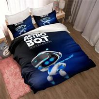 ASTRO BOT Mielas Animacinis Patalynės Komplektas Antklodės Užvalkalas Pagalvės Užvalkalas Vienvietis Dvigulis Karališko Dydžio Suaugusių Berniukų Miegamasis 70x133cm 2pcs