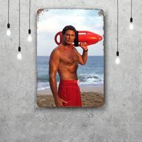 david hasselhoff Metaliniai ženklai sienų dekoras Vintažiniai skardos ženklai Kapitono metalinis plakatas Dekoras barui, užeigai, klubui Sienų dekoracija 20x30cm（7.8x11.8inch） gray