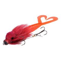 21CM/40G Pelėda Elnias Dirbtinis Masalas Su Plunksnuota Paukščio Galva Minkštos Uodegos Ilgo Metimo Lėtai Skęstanti Bioninė Vobleris Žvejybos Aksesuarai 3 red