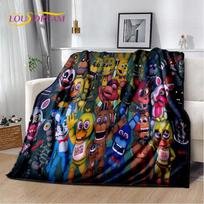 3D siaubo žaidimas F-FNAF Freddy animacinis minkštas flanelinis pledas lovai, miegamajam, sofai, iškylai, metamas pledas lauko poilsiui, miegui, dovana 75x90cm( 29x35in )