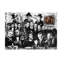 Klasikiniai „Krikštatėvio“ filmo plakatai Spaudiniai Juoda Balta Mafijos Filmas Vito Corleone Al Pacino Drobės Tapyba Sienos Menas Namų Dekoras 50x75cm