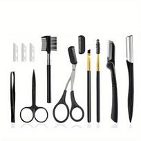 Eyebrow Shaver Anti-scratchEyebrow Knife,Eyebrow Clip,Eyebrow Scissors, Zipper Set, Eyebrow Clip, Eyebrow Comb,