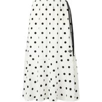 adidas Originals Moteriškas taškuotas šifoninis midi sijonas Baltas Juodas KV1176 M white
