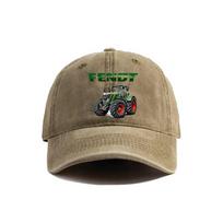 Fendt Žemės ūkio Traktoriai Nusidėvėjęs Bėgimo Kepuraitė Šaunus Vyriškas Retro Lauko Vasarinis Reguliuojamas Tėčio Fendt Kepurė Atsitiktinė Adjustable gray