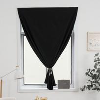 Lipnios tamsinamos užuolaidos Velcro lipduku Be gręžimo Viso ilgio Miegamojo Svetainės Privatumui Šilumos izoliacija Lengvai montuojama 1 vnt. W100cm*H150cm juoda