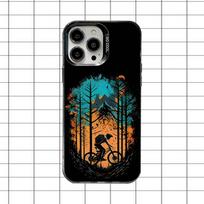 Kalnų dviračio dviračio MTB telefono dėklas, skirtas iPhone 16,15,14,13,12,11,8,7,Pro,Max,Plus,Mini,XS,SE, apsaugantis nuo kritimo, juodas matinis, kietas iphone15plus