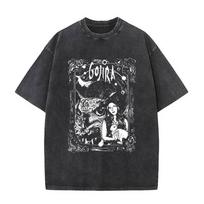 Washed Vintage Metal Band Gojira Magma Music Album Graphic T-Shirt Men'S And Women'S Clothing Goth Rock Super XL black