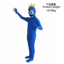 Vaivorykštės draugai Cosplay Bodis Jumpsuit Helovino vakarėlis Žaidimo tema Kostiumas 150CM blue