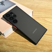 Šarvuotas smūgiams atsparus dėklas, skirtas Samsung Galaxy S24 S25 S21 S22 S23 Plus S20 S21 FE S24 Ultra 5G, su odos pojūčiu, apsauginis dangtelis S25 Ultra juoda
