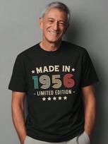 Unisex marškinėliai 70-ajam gimtadieniui 1956 m. Juokinga dovana Vintažiniai Klasikiniai 70 metų Tee Viršus 4XL brown