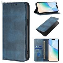 Casing For Blackview Oscal Flat 1C 2 2C Tiger 12 13 Shark 6 8 9 Wave 6C 8 8C 9C 5G Slim Book Wallet Leather Card Slot Flip Cover Case Blackview Wave 8C tamsiai mėlyna spalva