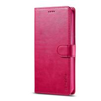 Verslo odinis dėklas Samsung Galaxy S26 S25 Ultra S24 S23 FE S22 S21 S20 S10 Plus Note 20 + Atverčiamas piniginė su kortelių laikikliu Samsung S21 pink