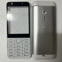 Nokia 230 230ds RM-1172 RM-1126 pilnas mobiliojo telefono korpuso dangtelis + angliškas klaviatūros dangtelis balta