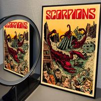 S-ScoRpiOns Grupės Albumas Lipdukas Meninis Plakatas Retro Kraft Popieriaus Lipdukas „Pasidaryk pats“ Kambario Baro Kavinės Lipdukai Sienos Tapyba 42x30cm No Frame black