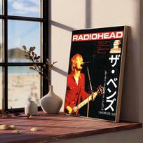 Rock Band personažai Radiohead Klasikiniai Vintažiniai Anime Plakatai Lipnus Baltas Popierius Lipdukas PASIDARYK pats Kambarys Baras Kavinė Kawaii Kambario Dekoras (as the picture,10x15cm No Frame) black
