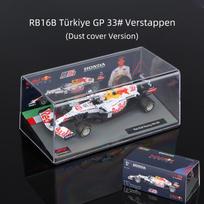 Bburago 1:43 Verstappen F1 lydinio automobilio modelis Red Bull Racing Rb16B Rb19 Rb20 Rb21 statinis lieto metalo žaislas gray