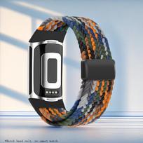 Sportinis Nailoninis Dirželis Fitbit Charge 6 5 Laikrodžiui Elastinga Kvėpuojanti Apyrankė Fitbit Charge 5/Charge 6 Laikrodžiui Pintas Apyrankės Correa For Fitbit Charge 5 kamufliažas