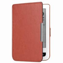 Smūgiams atsparus elektroninės knygos dėklas Kritimui atsparus galinis dangtelis Folio dangtelis skirtas Pocketbook Touch Lux 3 2/Basic 3 2 ruda