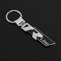 Automobilio stiliaus metalinis raktų pakabukas Ženklelis Raktų žiedas Aksesuarai Volkswagen VW R Golf Tiguan Jetta T-ROC Passat GTI Caddy Touran Arteon GZ2 black