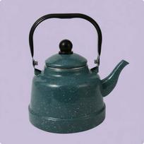 Indukcinis virdulys Žvaigždėtas dėmėtas dizainas Emalė Retro Europos Green 1.1L gray