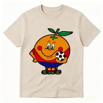 Naranjito Ispanija 82 Ispanijos talismanas 1982 Futbolo marškinėliai Unisex Unisex drabužiai Mada Laisvalaikio Medvilniniai Oversized trumpomis rankovėmis marškinėliai L beige