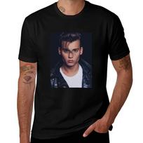 Johnny depp Cry Baby TShirt Casual Daily Wear Short Sleeve Top L black