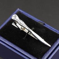 High-end Mens Metal Tie Clip Knife Fork Tableware Shark Leaf Wing Car Shape Crystal Clasp For Dance Bar Business Wedding Gift black