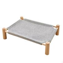 Paaukštinta augintinio lovelė, skalbiama, su mediniu rėmu, pakelta, patogi šuniui Gray S