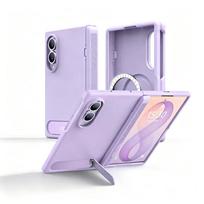 TORRAS dėklas Samsung Z Fold 8 ULTRA laikikliu Galinio dangtelio dėklas SAMSUNG Z FOLD 8 Ultra 1PC&For Samsung Z Fold 8 violetinė