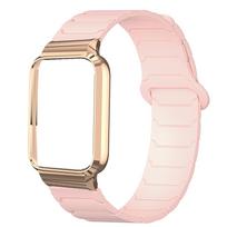 Compatible with Xiaomi Smart Band 10 Pro: Metal Frame Standard & Ceramic Armor Magnetic Silicone Strap. Ceramic Version white