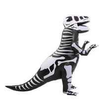 Pripučiamas dinozauro skeleto Helovino kostiumas vakarėliams ir Cosplay 120-150CM white