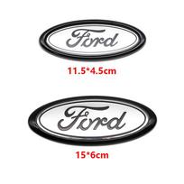Ford 11,5cm 15cm Logotipas ABS Medžiaga Ford Fiesta Ranger Mondeo Fusion Escape Edge Focus Mustang Galinės bagažinės Emblema Priedai 1Pc 11.5cm black