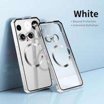 Madingas aliuminio metalinis dėklas Nothing Phone 3 3A Pro, tvirtas apsaugantis nuo kritimo, magnetinis įkrovimas aluminum&Nothing Phone (3) gray