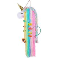 Rainbow Unicorn Hairpin Organizer Hair Clip Holder Storage Collector DIY Hair Band Storage Rack Girls Bedroom Craft Ornament white