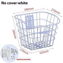 1 Set Bike Cargo Storage Rear Front Basket Extra Large Student Bicycle Rear Basket Bookbag Holder Cycling Equipment Accessories A1 white
