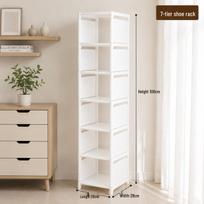 Xiyin TEMU Multi-layer Shoe Rack: Ideal for Home, Dorm, or Hallway Storage with Labeling Option. beige