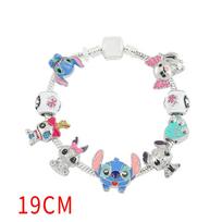 Stitch Lilo & Stitch Pasidaryk pats pakabukas su karoliukais apyrankė, miela gimtadienio dovana moterims, mergaitėms 19cm white