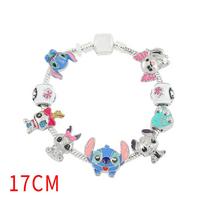 Stitch Lilo & Stitch Pasidaryk pats pakabukas su karoliukais apyrankė, miela gimtadienio dovana moterims, mergaitėms 17cm white