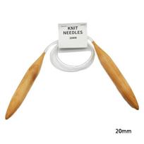 15/20/25 mm apskritos medinės mezgimo adatos su plastikinio vamzdelio megztinio nėrimo kabliuku 20 white