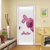 Animacinių filmų vaikų durų lipdukas vaikams berniukų mergaičių kambariui miegamajame 3D tapetai Lipnus džiunglių liūto žirafos dekoravimo plakatas 40x120cm(1 pcs) white