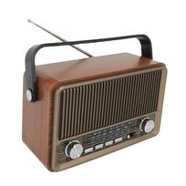 Retro medinis namų „Bluetooth“ radijo stereofoninis garsiakalbis Mp3 muzikos grotuvas garsiakalbis Am Fm Sw Multiband TD / USB ruda