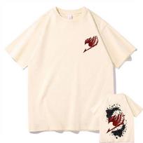 Anime Fairy Tail Logotipo Spausdinimo Marškinėliai Etherious Natsu Dragneel Grafiniai Trumpomis Rankovėmis Marškinėliai Unisex Moterims Manga Dydžio Medvilniniai Marškinėliai M beige