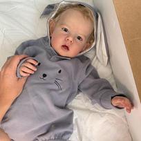 75CM/55CM 3D Odos rankų dažai Minkštas silikoninis Reborn Baby Boy lėlės žaislas mergaitei audinys Kūnui tikroviškas šviesiaplaukis didelis mažylis Art Bebe 55CM gray